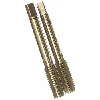 Набор метчиков Thorvik, T-COMBO, MT1015S2, М10, сталь HSS-G, двухпроходные ручные универсальные, шаг резьбы 1.5 мм, 2 предмета