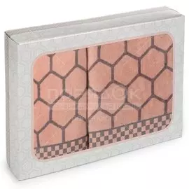 Набор полотенец, 50х90 см, 70х130 см, Cleanelly Соты ККЦС-2602-3502-3311 30000