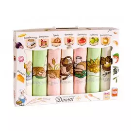 Набор полотенец кухонных 7 шт, 33х60 см, 100% хлопок, Хлеб, Россия