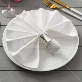 Набор столового текстиля, 2 предмета, Этель Алмаз белый/серебро (салфетки 40х40 см)