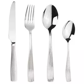 Набор столовых приборов нержавеющая сталь, 24 предмета, металлик, столовый, подарочная упаковка, Taller, TR-21604