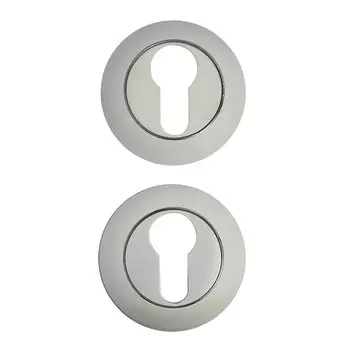 Накладка цилиндровая, Аллюр, ET-R1 W/CP (32112), белый/хром, 12 451