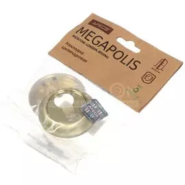 Накладка цилиндровая, Apecs, DP-C-0802-GM Megapolis, матовое золото, 00023339