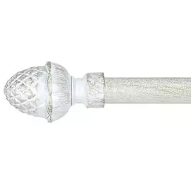 Наконечник карнизный Агра, диаметр 25 мм, белое золото, в тубе, СН-25-102-33