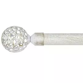 Наконечник карнизный Лацио, диаметр 25 мм, белое золото, в тубе, СН-25-202-33