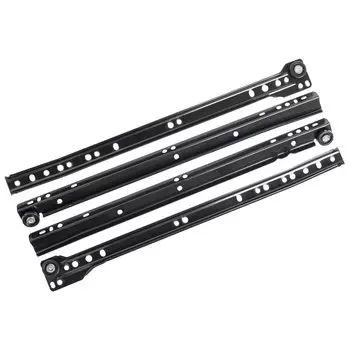 Направляющая роликовая 350х0.8 мм, 2 шт, черная, StahlBuro, 16310