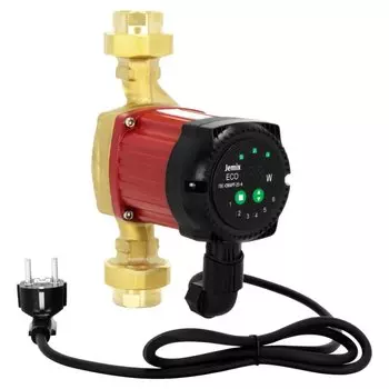 Насос циркуляционный, Jemix, 22 Вт, максимальный напор 4 м, 2.6 м/ч, с кабелем, ГВС-СМАРТ-25-4