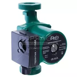 Насос циркуляционный, Oasis, 1 1/4 '', 60 Вт, максимальный напор 2 м, 2 м/ч, 32/2