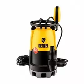 Насос дренажно-фекальный, Denzel, 10 м, 600 Вт, глубина погружения 7 м, максимальный напор 7 м, 13 м³/ч, DP-600S