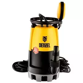 Насос дренажно-фекальный, Denzel, 10 м, 900 Вт, глубина погружения 7 м, максимальный напор 9 м, 18 м³/ч, DP-900S