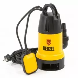 Насос дренажный, Denzel, 10 м, 900 Вт, глубина погружения 7 м, максимальный напор 8.5 м, 14 м³/ч, DP900