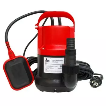 Насос дренажный, STI, нижний забор, 10 м, 250 Вт, максимальный напор 6 м, 6 м/ч, UP-250 P