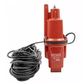 Насос вибрационный, Ресанта, верхний забор, 25 м, 280 Вт, глубина погружения 3 м, максимальный напор 72 м, 1.08 м/ч, НВ-25В