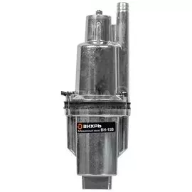 Насос вибрационный, Вихрь, верхний забор, 15 м, 280 Вт, глубина погружения 3 м, максимальный напор 72 м, 1.08 м/ч, ВН-15В