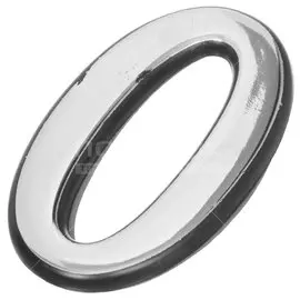 Цифра на дверь 0, Аллюр, пластик, хром, 6966