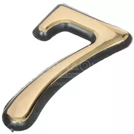 Цифра на дверь 7, Аллюр, пластик, золото, 6979