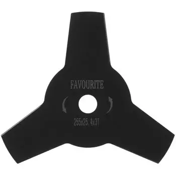 Нож для триммера 3 зуба, 255 мм, посадочный диаметр 25.4 мм, Favourite, FBT 3Zknife, 3Т