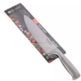 Нож кухонный Daniks, Ферра, шеф-нож, нержавеющая сталь, 20 см, рукоятка сталь, YW-A042-CH