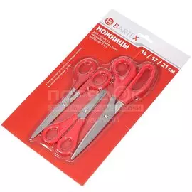Ножницы обойные, нержавеющая сталь, набор из 3 шт, Bartex, 1281005