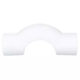 Обводное колено с муфтой полипропилен, d20 мм, короткое, белое, РосТурПласт