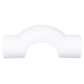 Обводное колено с муфтой полипропилен, d25 мм, короткое, белое, РосТурПласт