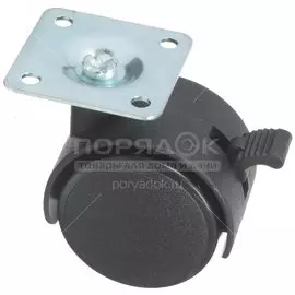 Опора колесная 40 мм, с тормозом, Trodos, 10.01.07, 312017