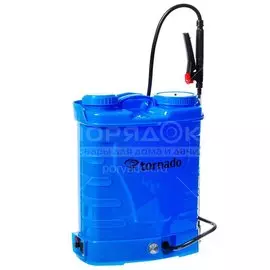 Опрыскиватель садовый работа от аккумулятора, Торнадо, 16 л, свинцово-кислотный, 8 А.ч, 12 В, пластик, KF-16C-22