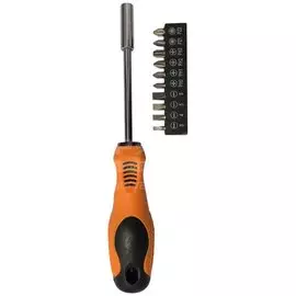 Отвертка с битами, 10 предметов, Park, антискользящая двухкомпонентная, 8608