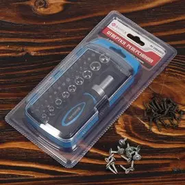 Отвертка реверсивная с битами, 41 предмет, Bartex, CrV сталь, с торцевыми головками, блистер, AI-3004003