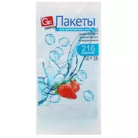 Пакеты для льда полиэтилен, 216 кубиков, Grifon, 101-100