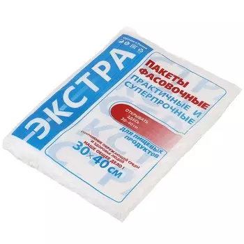 Пакет фасовочный, 500 шт, 30х40 см, 10 мкм, ПЭТ, евроблок, Ромашка