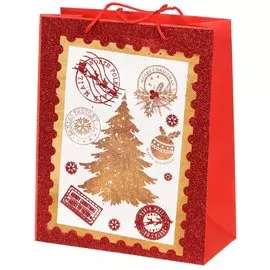 Пакет подарочный 26х12х32 см, Новогодняя почта, Y4-4182