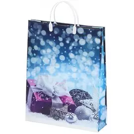 Сумочка подарочная пластик, 30/32х40/42 см