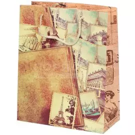 Пакет подарочный Мужской Y6-2494 I.K, 32х26х12 см