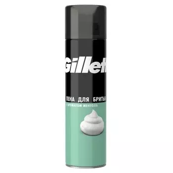Пена для бритья для бритья, Gillette, Menthol, с ароматом ментола, 200 мл