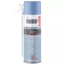 Пена монтажная KUDO, Home 20+, бытовая, 650 мл, всесезонная, KUPH06U20+