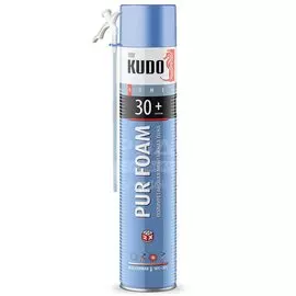 Пена монтажная KUDO, Home 30+, бытовая, 1 л, всесезонная, KUPH10U30+