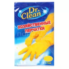 Перчатки хозяйственные резина, L, Dr.Clean