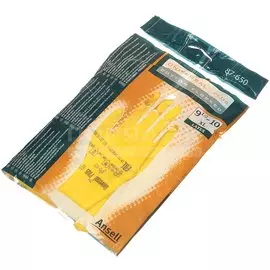 Перчатки кислотощелочестойкие, латексный облив, 10 (XL), защита до 70-80%, Тип 1