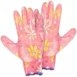 Перчатки нейлон, нитриловый облив, Цветочек