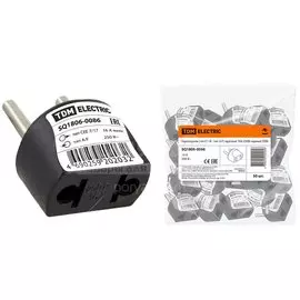 Переходник 16 А, тип С1-В - тип A/F, круглый, 250В, черный, TDM Electric, SQ1806-0086