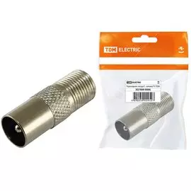 Переходник гнездо F - штекер TV, индивидуальная упаковка, TDM Electric, SQ1809-0006