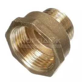 Переходник латунный Ш-Г, 1/2х3/4"