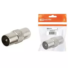 Переходник штекер TV - штекер TV, индивидуальная упаковка, TDM Electric, SQ1809-0014