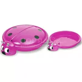 Песочница детская Божья коровка Пл-С203-МТ001 малиновая, 30х80х91 см