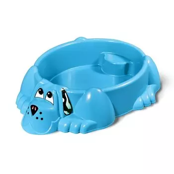 Песочница пластик, 116,5х65,5х22 см, голубая, PalPlay, Собачка, П-373