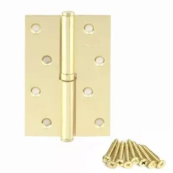 Петля для деревянных дверей, Avers, 100х75х2.5 мм, левая, B-G-L, 30706, с подшипником, золото