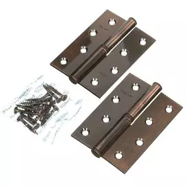 Петля врезная для деревянных дверей, с подшипником, Apecs, 100х70х3 мм, левая, B-Steel-АC-L, 13373, медь