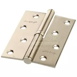 Петля врезная для деревянных дверей, с подшипником, Avers, 100х70х2.5 мм, левая, B-NIS-L, 18450, матовый никель