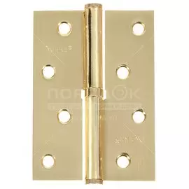 Петля для деревянных дверей, с подшипником, Avers, 100х70х2.5 мм, левая, B-GM_L, золотой матовая
